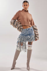 OPEN UP YOUR LOVE DENIM SKIRT