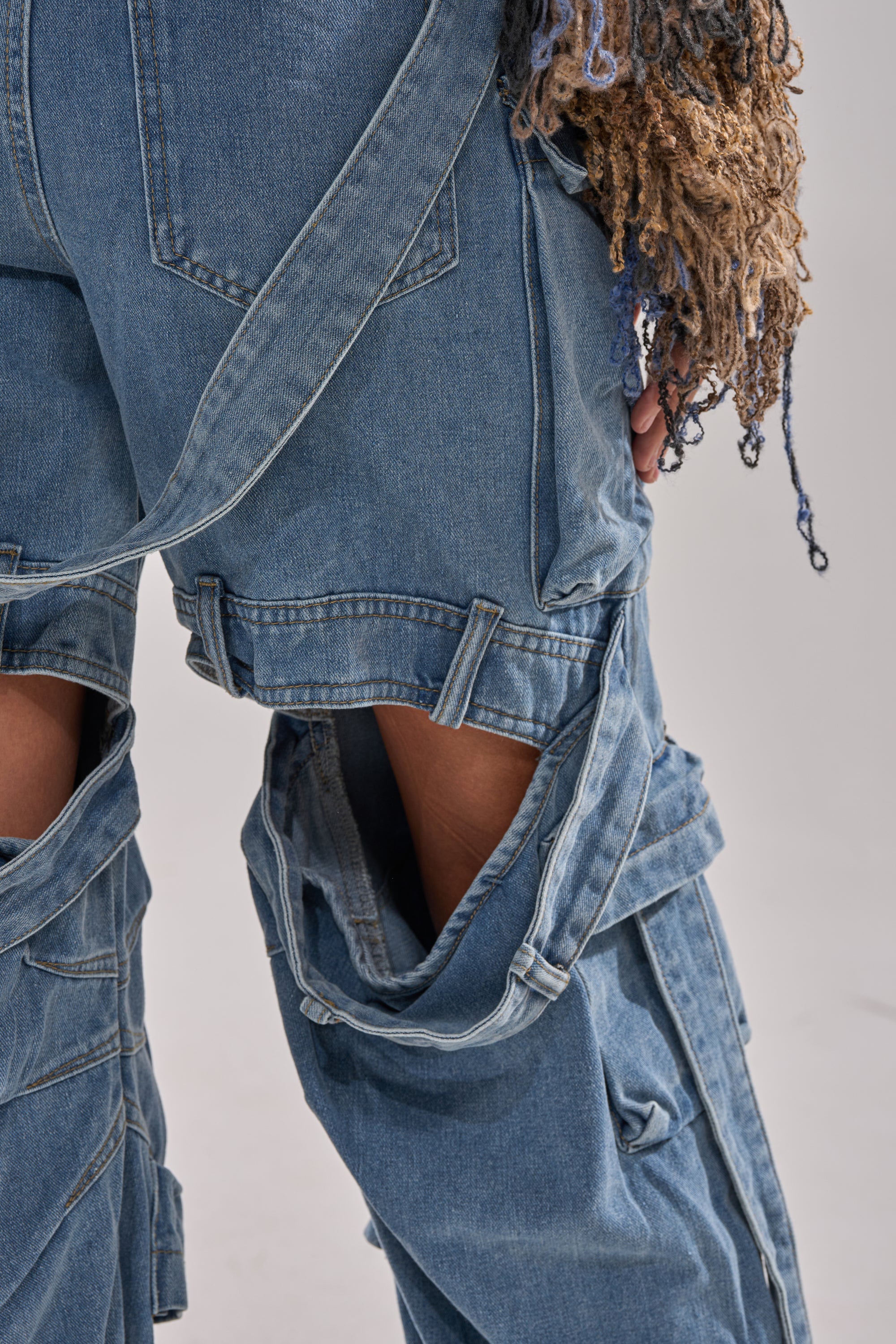CHECK OUT THE BACK CUTOUT RELAXED DENIM