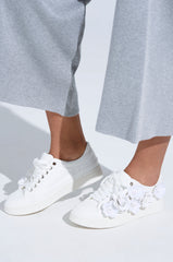 AZALEA WANG CARNATION WHITE FLAT SNEAKER