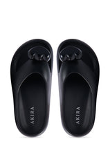 AKIRA COMPASSION BLACK SANDAL