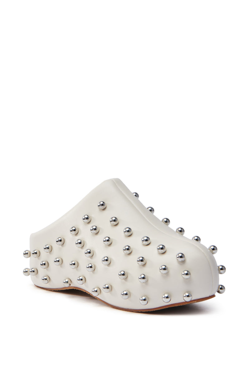 AZALEA WANG DARWIN STUD FLAT CLOG IN BONE