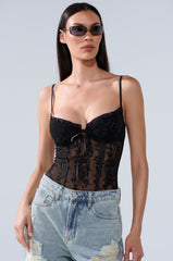 GOT YOUR ATTENTION LACE BODYSUIT