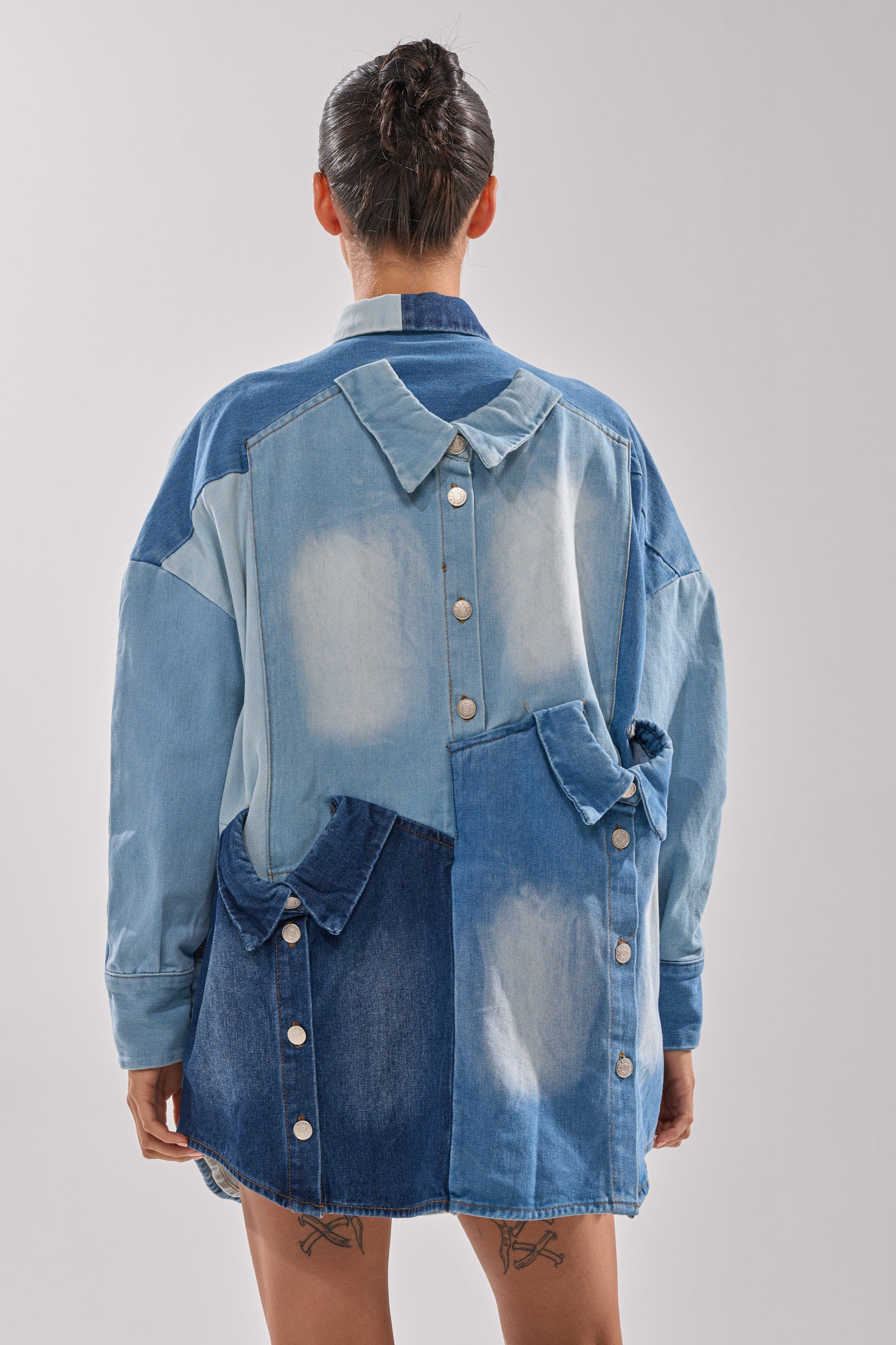 MONDAY BLUES DENIM MINI DRESS