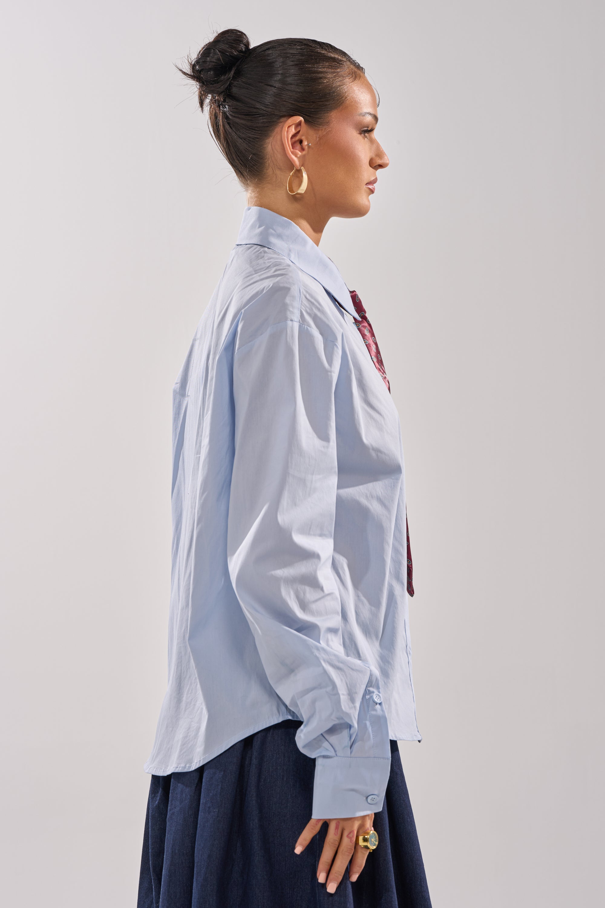 BUSINESS IN THE FRONT BUTTON DOWN