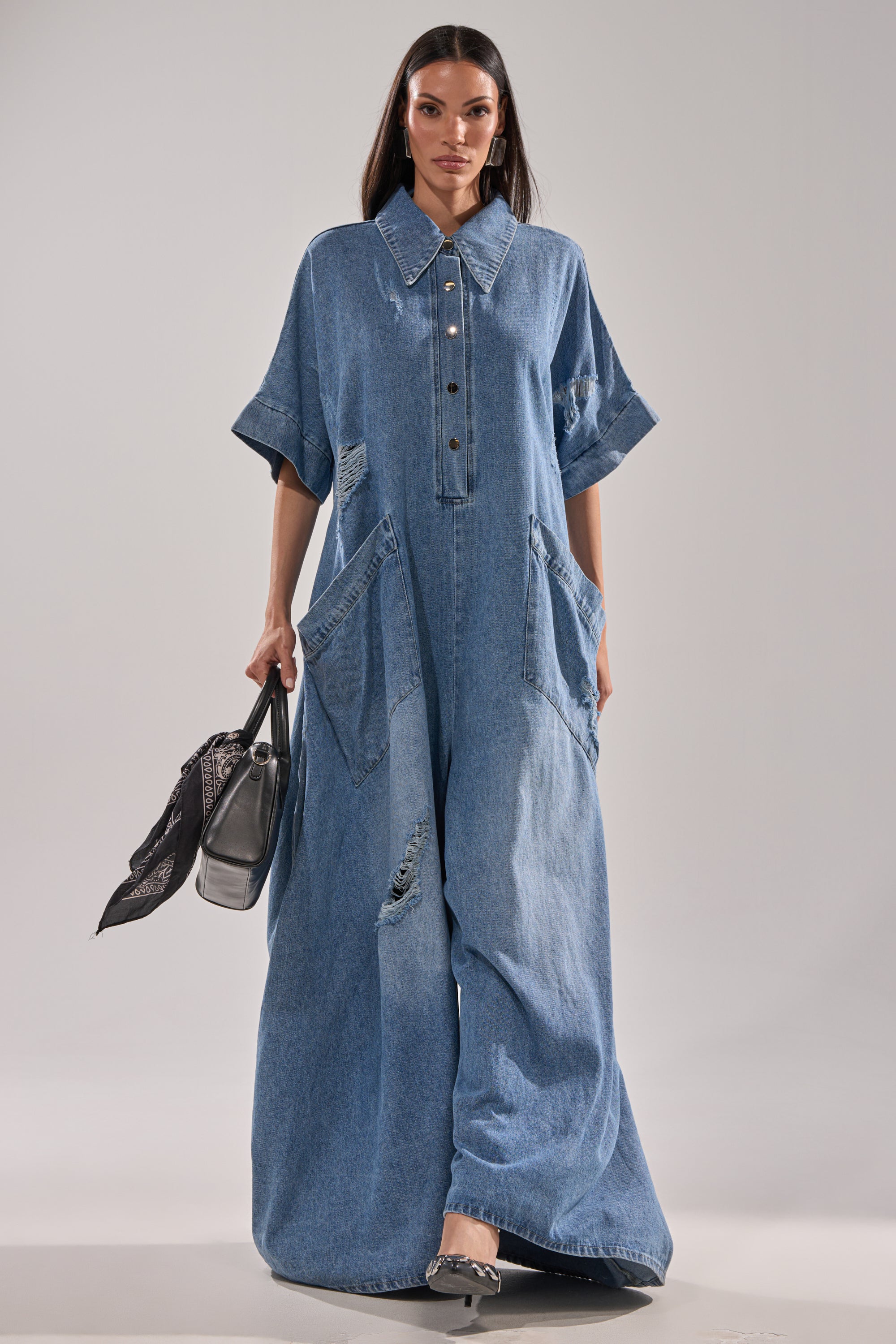 THE BEST OVERSIZED DENIM JUMPSUIT