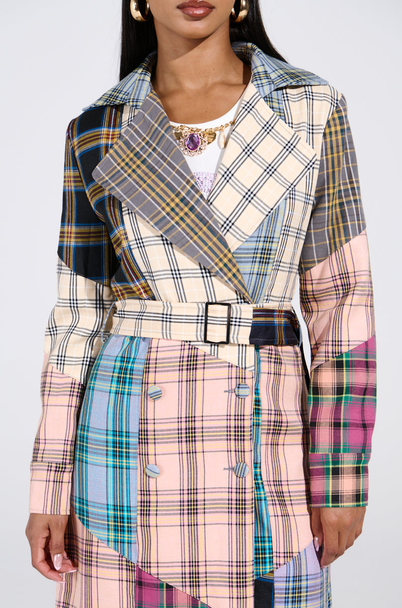 LOGAN PATCHWORK TRENCH
