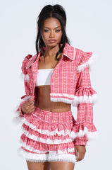 SUNNY RUFFLE BOMBER