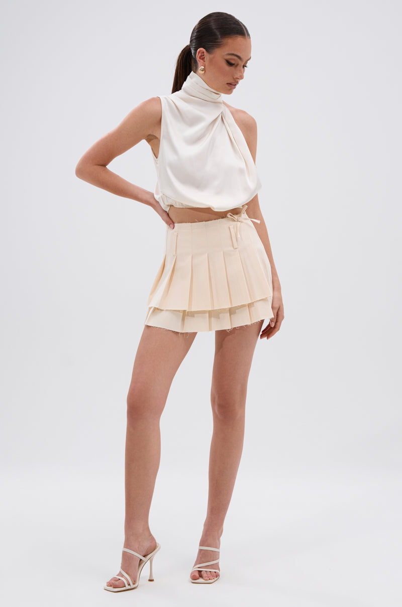 TRISHA PLEATED MINI SKIRT