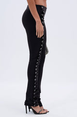 GROMMET DETAIL RUCHED PANT