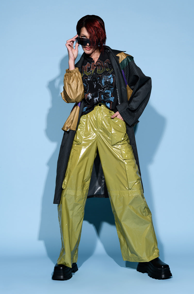 AC DC CROPPED SHREDDED TSHIRT