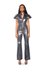 SHE'S ALL THAT METALLIC JUMPSUIT